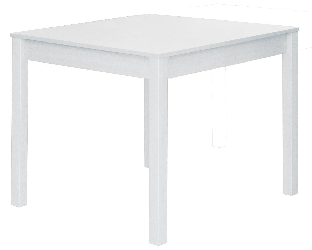 Mesa de comedor cuadrada de color blanco